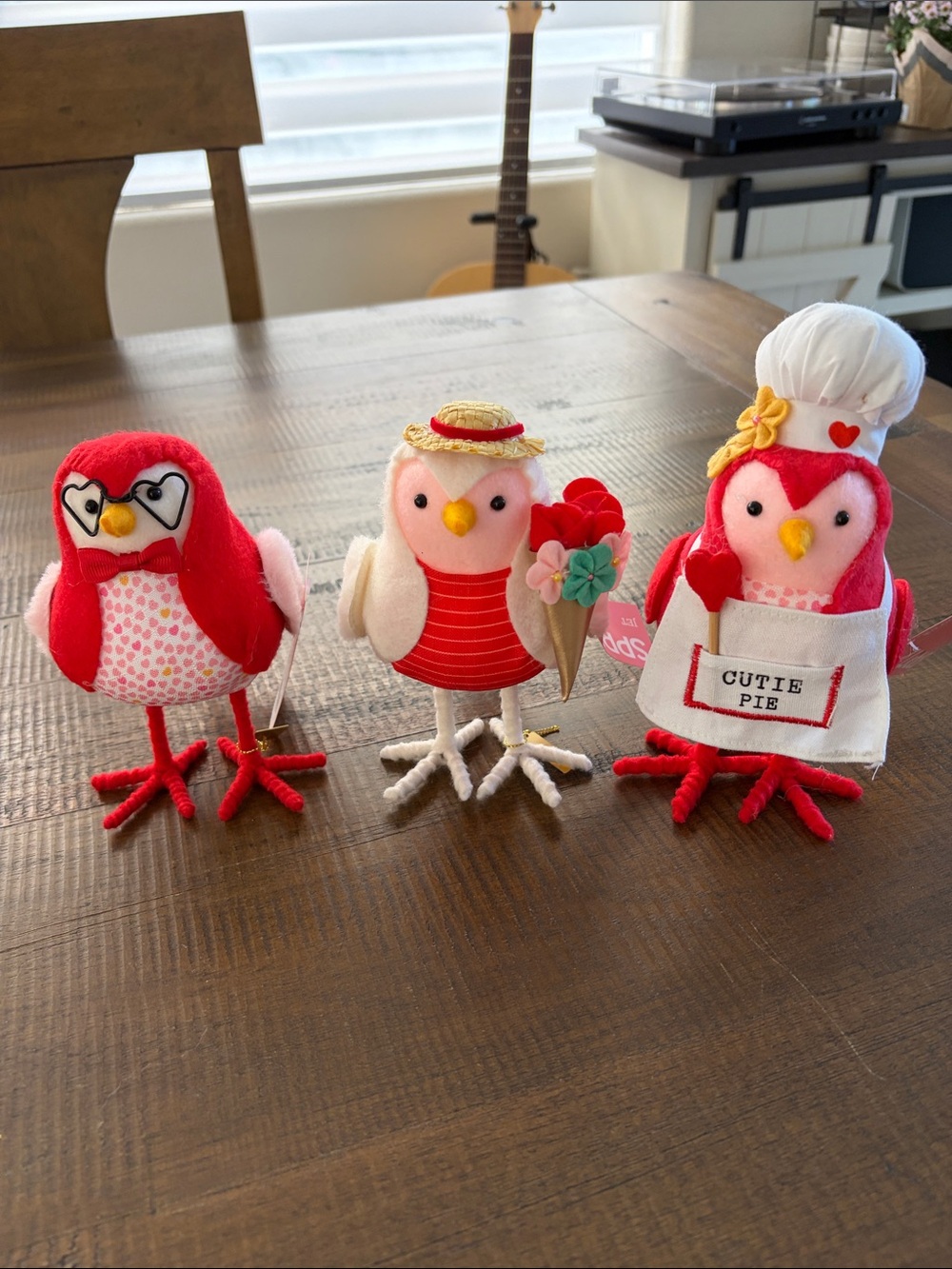 Target Red and Pink Valentine Bird Trio Plush Decorations